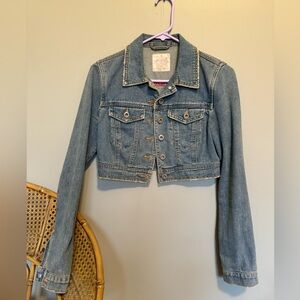 Free People cropped jean jacket